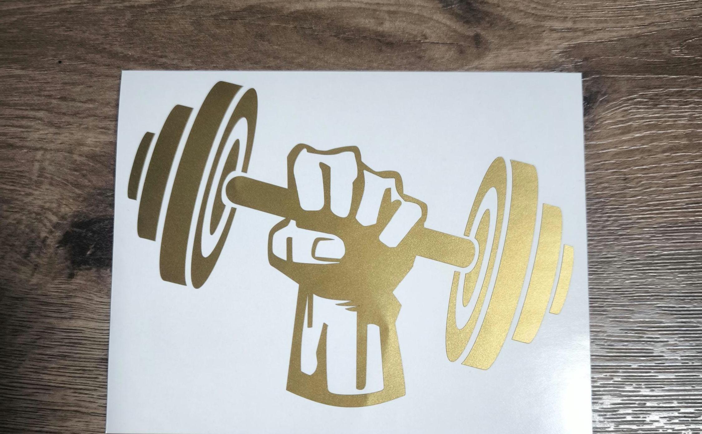 Don't Sit, Get Fit. Motivational Gym Decal, Dumbbell Vinyl Decal ...