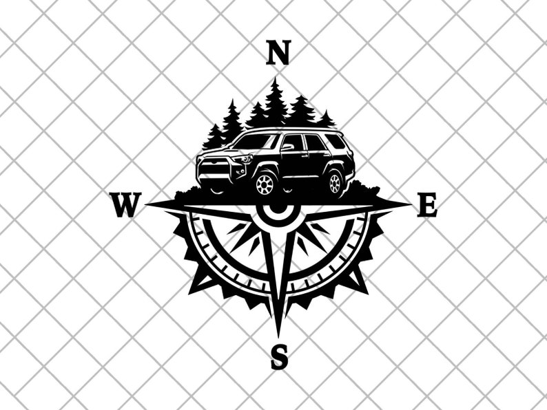 Truck OFF ROAD 4x4 Compass Vinyl Decal Sticker Compass Rose - Etsy