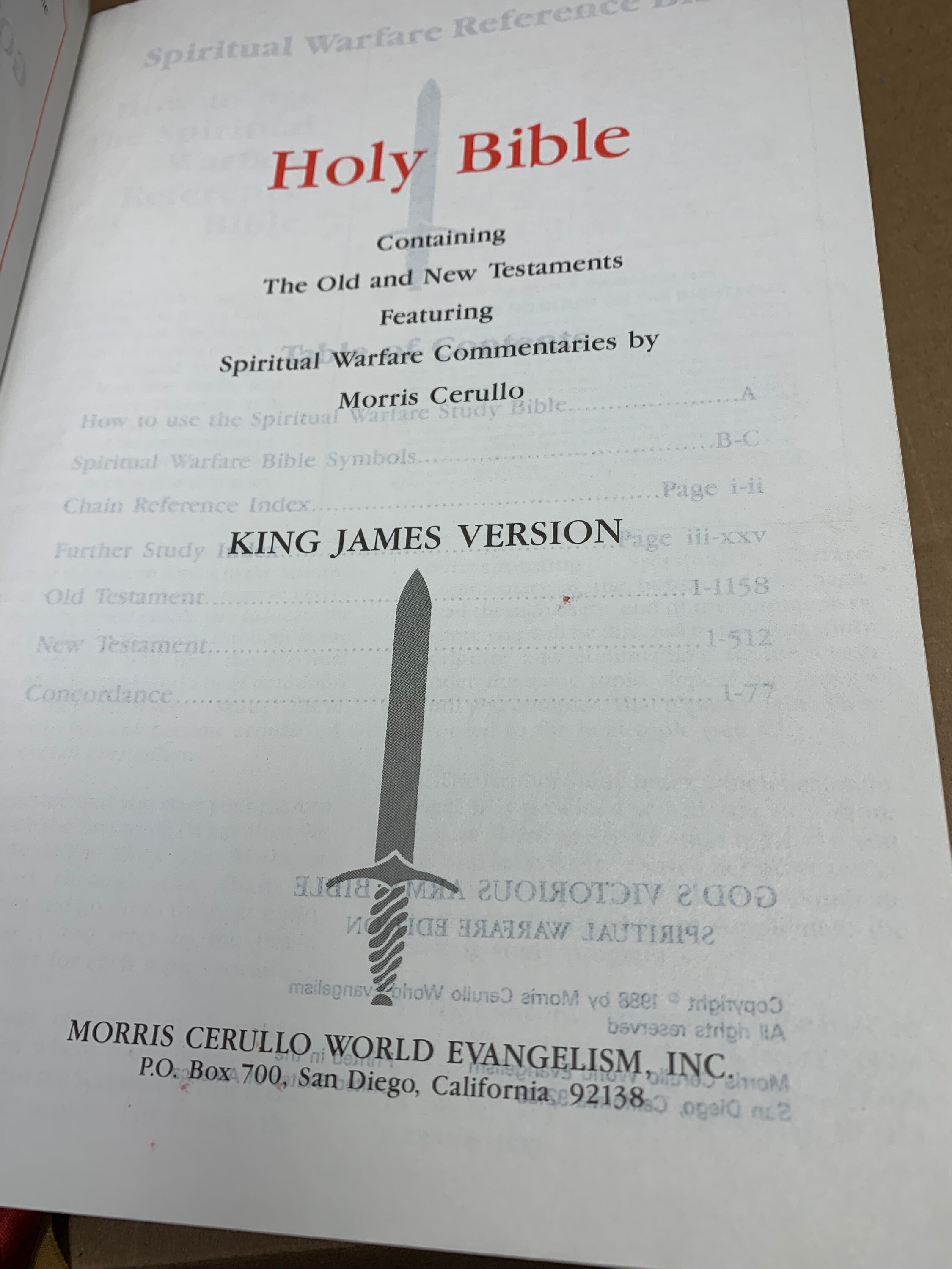 Vintage God's Victorious Army Bible Leather Bound Morris Cerullo