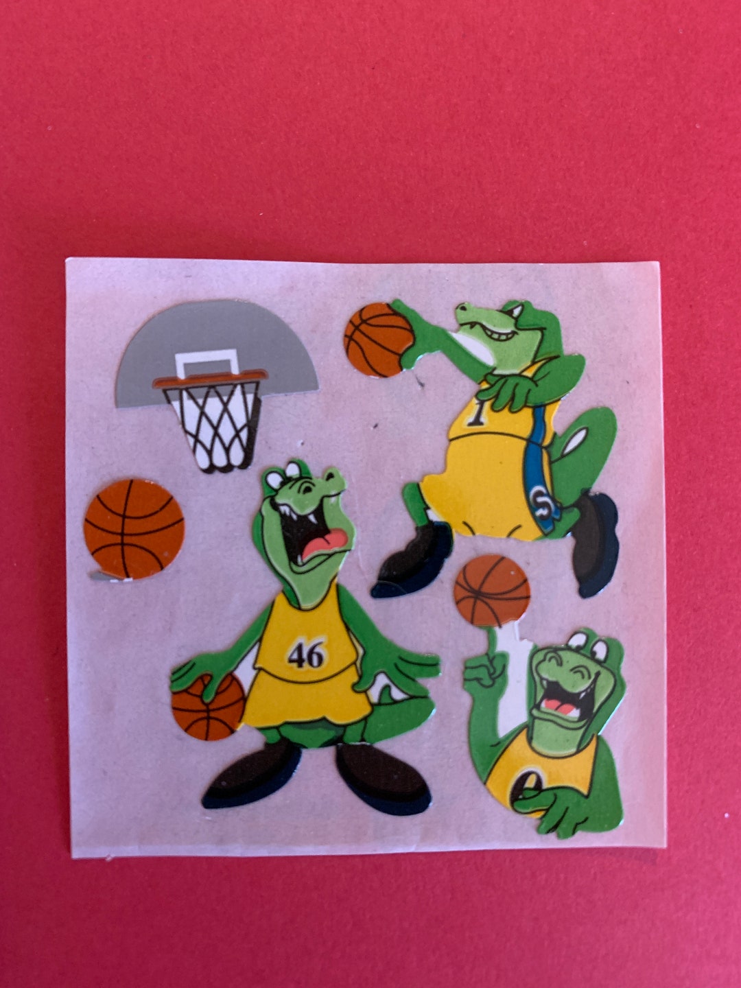 Ccp Sticker Sandylion Stickers 1 Square Kromekote Alligator Basketball Sport ...