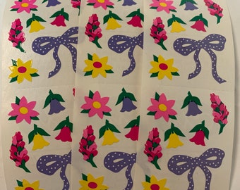 CREATIVE MEMORIES Stickers Flowers Bows Party Celebration 1995 Retired 6 squares