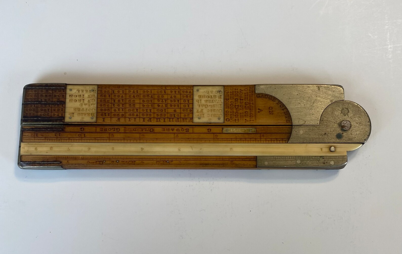 Antique Slide Ruler,1847, RT Hawthorne, Boxwood Engineers Slide Ruler ...