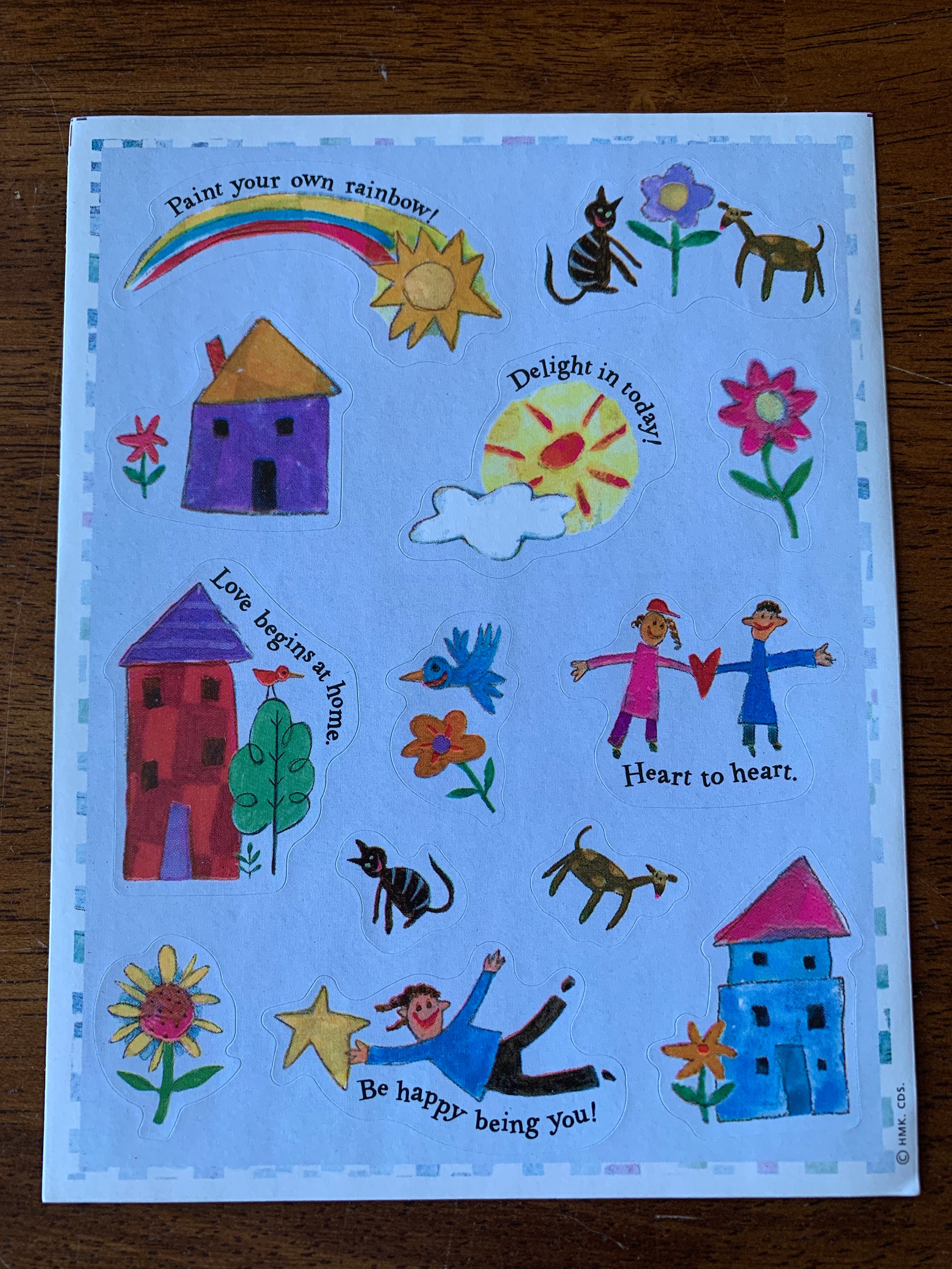 Hallmark Drawings 2 Hallmark Sticker Sheets Vintage Spring, Happy Vintage 90's Kids ...