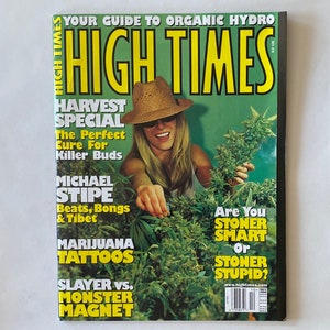High Times Magazine, Vintage, October 1998, Harvest Special. Michael Stipe, Beats, Bongs and Tibet. Slayer vs Monster Magnet... See Photos