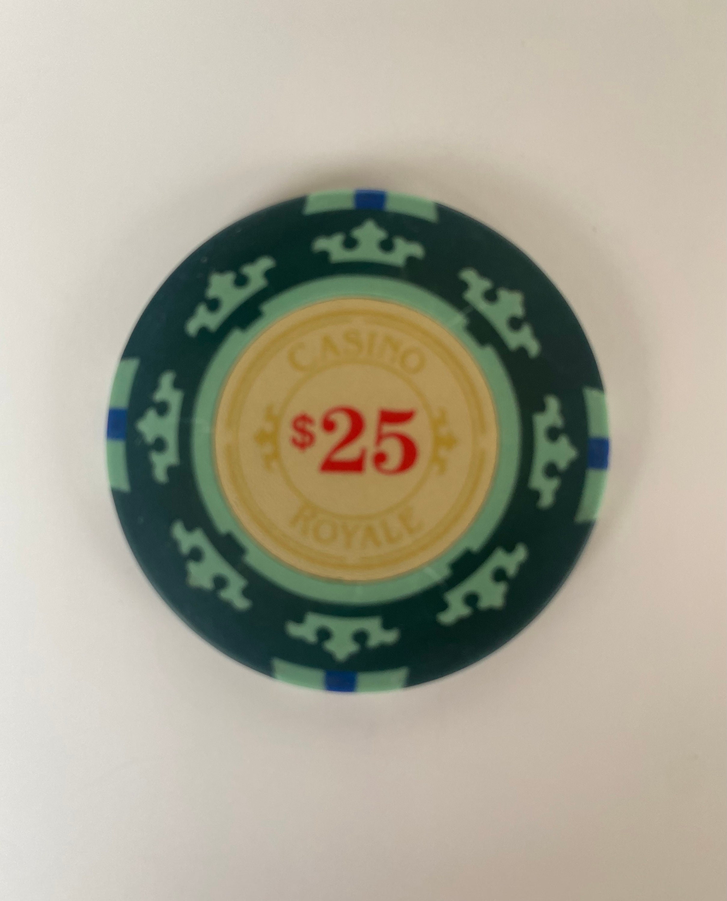 Las Vegas $100 Black Poker Chip Medallion Ornament