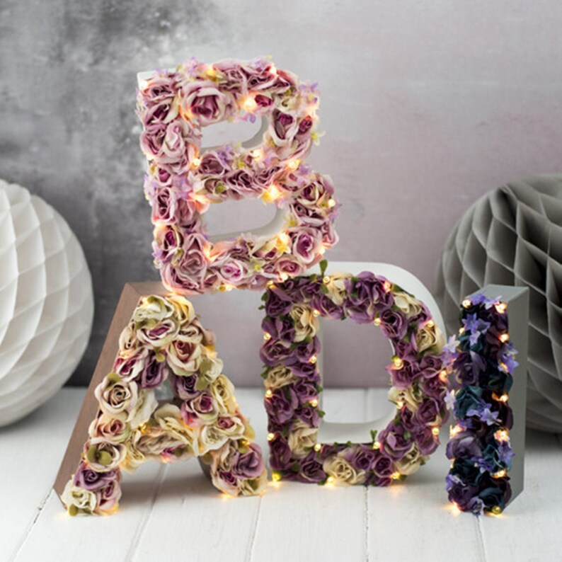 Fillable letters Hollow letters1216 in Lettershaped box Etsy