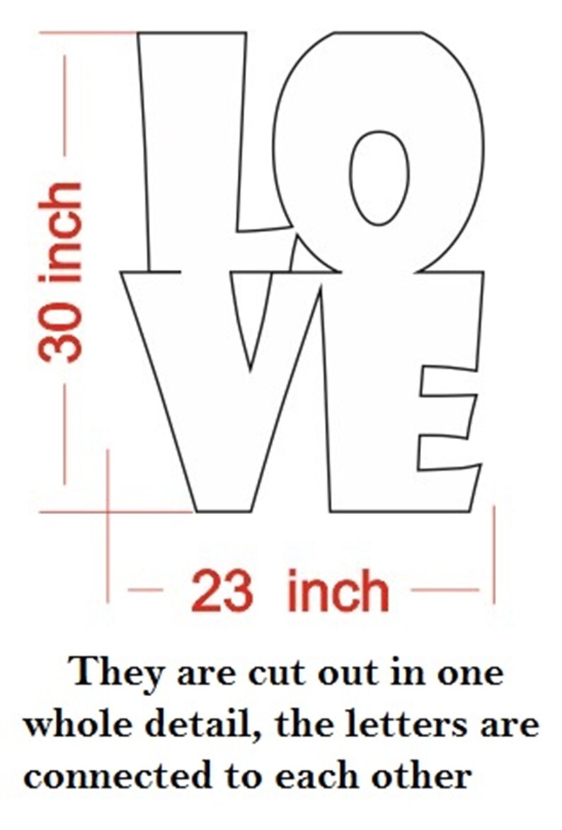 Set of 4 Letters Table Base Love Letters Big Letters Etsy