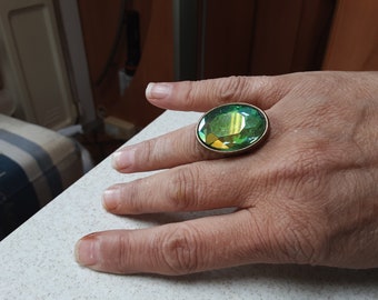 mixed metals and mixed materials Springsummer retro vintage Ring dealsbargins size ADJ