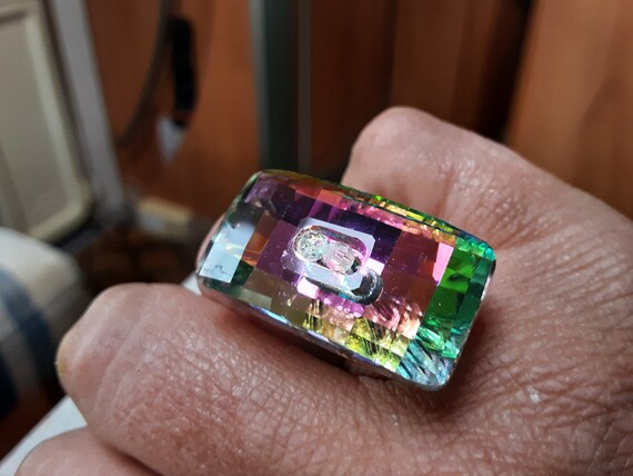 mixed metals and mixed materials Springsummer retro vintage Ring dealsbargins size ADJ
