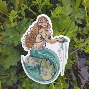 Blue Mermaid Transparent Sticker