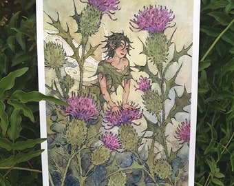 Thistles: Original Watercolour Painting