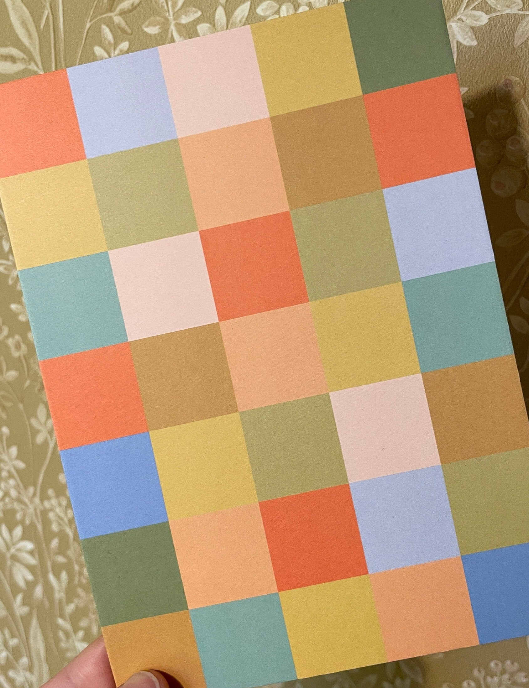 Postcard Note Card Retro Checkers Postcard/notecard With Envelope - Etsy