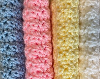 Crochet Baby Blanket-Crochet Blanket-Toddler Afghan-Child Blanket-Handmade Afghan-Crocheted Blanket-Unisex Baby blanket