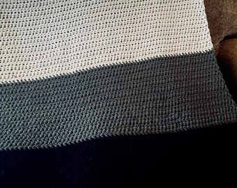 Crochet Blanket-Double Strand Blanket- Thick Afghan- Chunky Throw Blanket-Heavy blanket