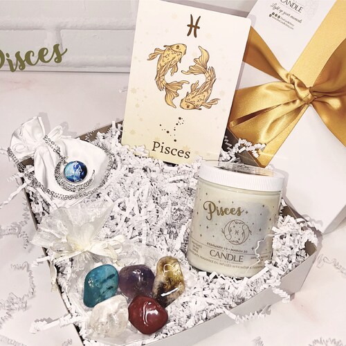 Aquarius Gift Box Horoscope Sign Personalized Candleszodiac Etsy