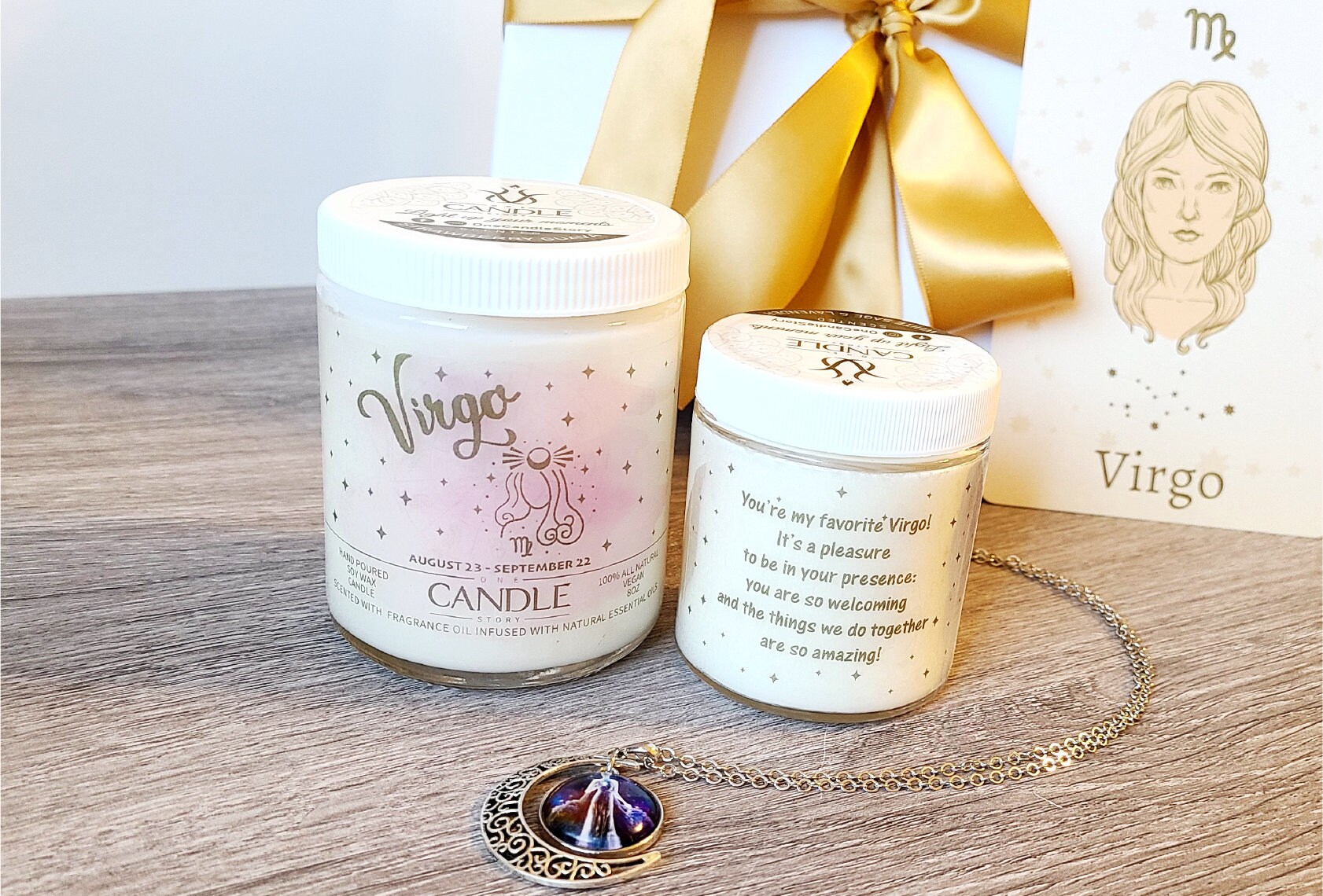 Virgo Gift Box Horoscope Sign Personalized Candles Zodiac Etsy