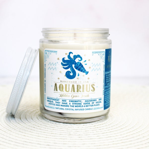 Candles With Crystals Inside Etsy