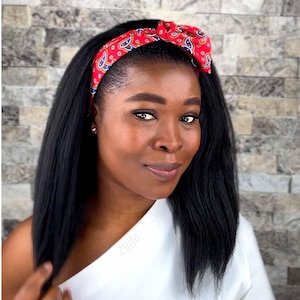 Kinky Straight Headband Wig for Black Women,Soft Natural Black 1B,No Glue,Easy Everyday Hair,Beginner-Friendly,Glueless,Heat-Resistant Wigs
