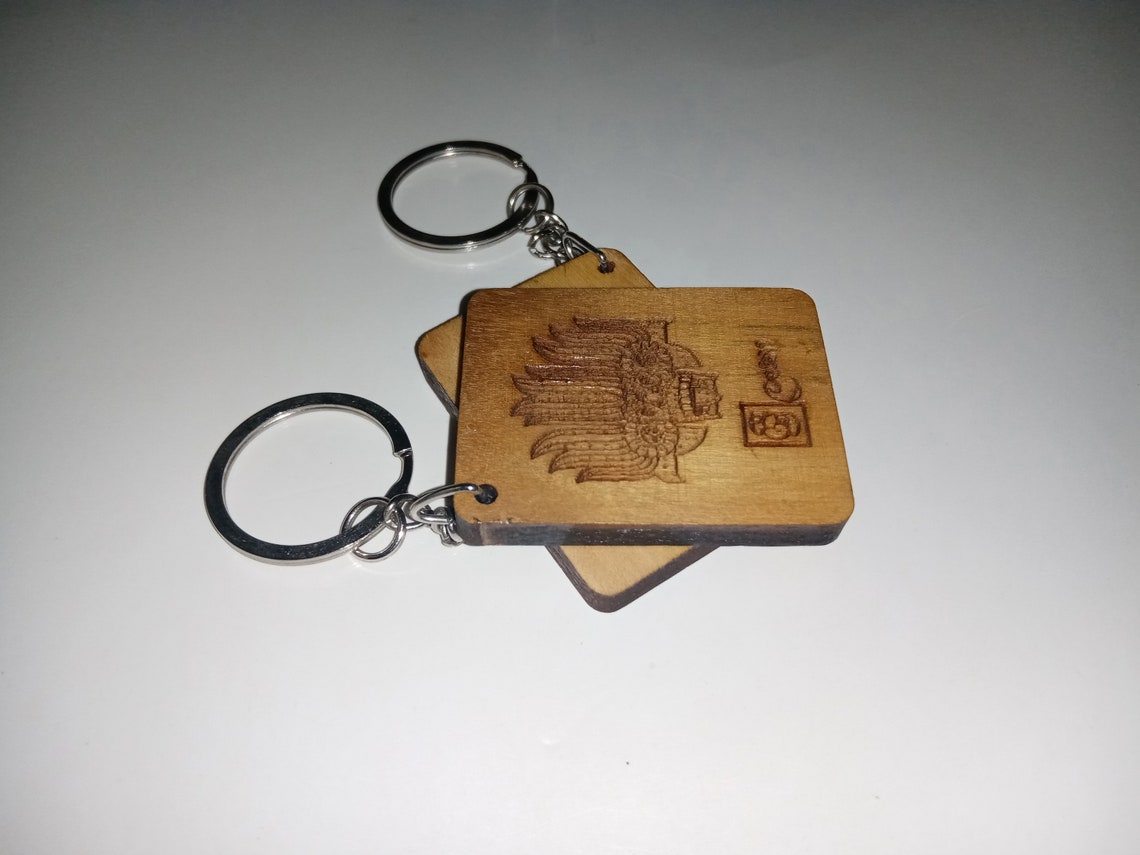 Sri Lankan Handmade Wooden Doubleside Engraved Key Tag Etsy