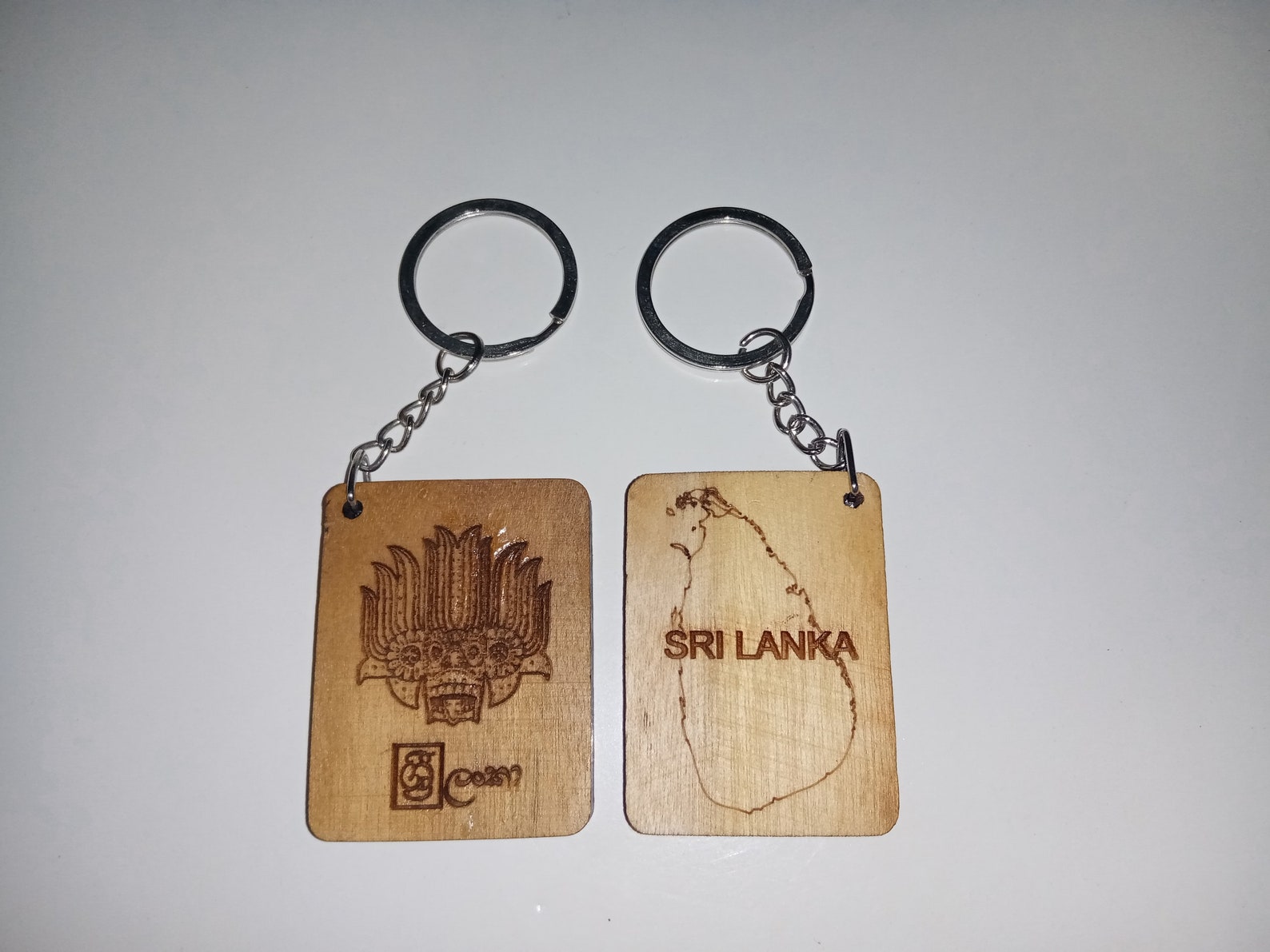 Sri Lankan Handmade Wooden Doubleside Engraved Key Tag Etsy