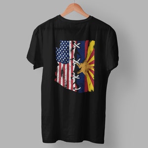 Women's Cutoff State 48 Phoenix Arizona Tee Shirt Black T-shirt