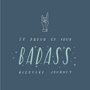 Badass Recovery Journey - Greeting Card