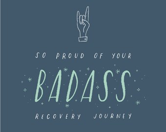 Viaje de recuperación de Badass - Tarjeta de felicitación