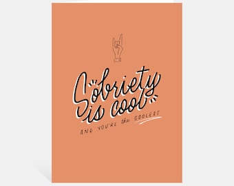 La sobriedad es genial - Tarjeta de felicitación