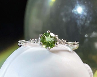 August Gemstone Ring Mans Ring Handmade Ring AAA+ Peridot Ring 925 Sterling Silver Yellow Gold Plating Jewelry Octagon Shape Gemstone Ring Anniversary Gift Jewelry Statement Ring