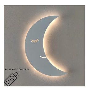 Fernbedienung Mond Wandlicht Kinderzimmer Beleuchtung Babyzimmer Deko Baby Shower Geschenk