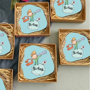 Little Prince Baby Shower Magnet, Personelized Nursery Magnet, Birthday Souvenir, Guest Gifts, Gifts for Baby Party, Name Magnet