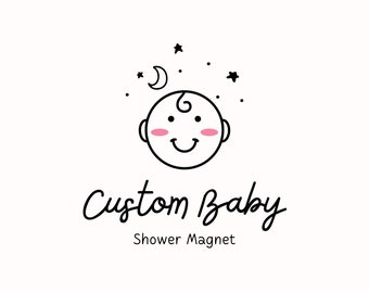 Custom Cute Panda Baby Shower Magnet