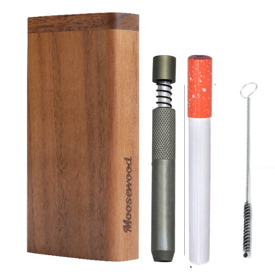 Premium Walnut Dugout with self cleaning one hitter bat