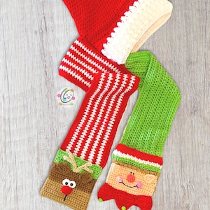 Santa and Friends Hooded Scarf