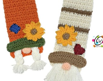 Fall Gnome Scarf Crochet PATTERN