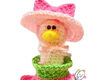 Mini Goose Spring Dress Up Set Crochet Pattern. Goose not included.