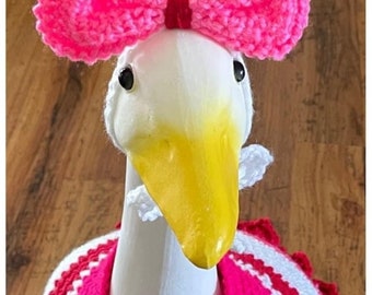 Sweetheart Porch Goose Set Valentines crochet pattern