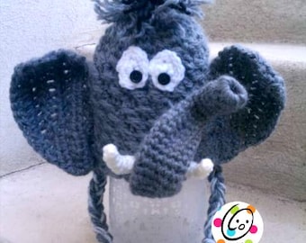 Two patterns Elephant Bag and Hat Crochet Pattern Pack