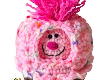 Poppy Tot as a Cupcake Stuffy Crochet Pattern