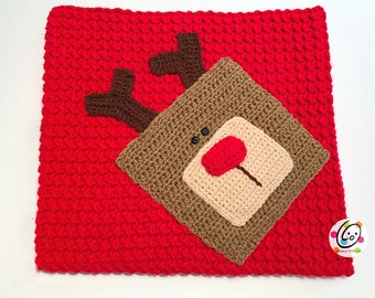 Snappy Reindeer Pillow Crochet Pattern