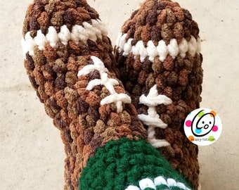 Football Fan Slippers Crochet Pattern