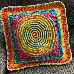 Rocky Mtn Spirals Pillow Crochet Pattern