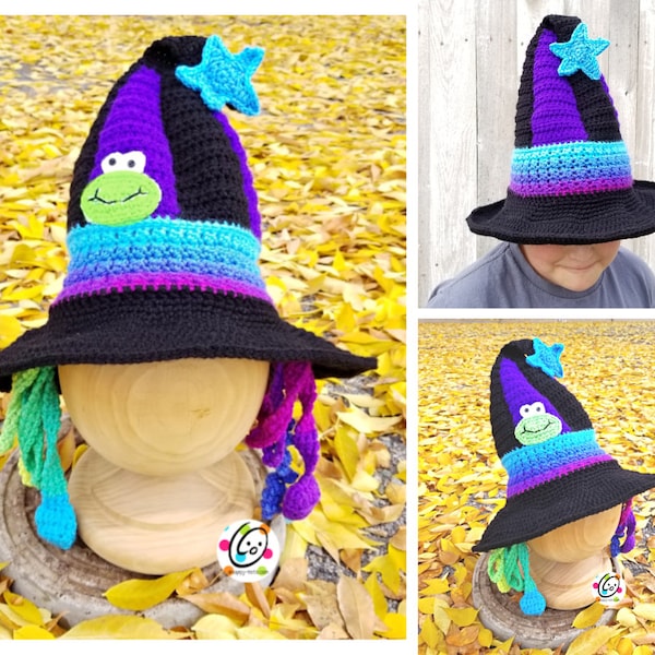 Funky Witch and Wizard Hat Crochet Pattern