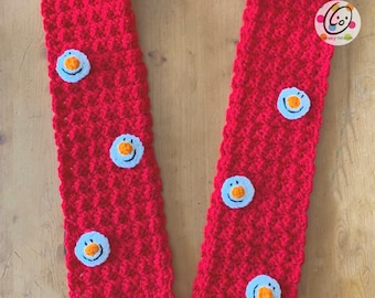 Frosty Snowball Scarf Crochet Pattern