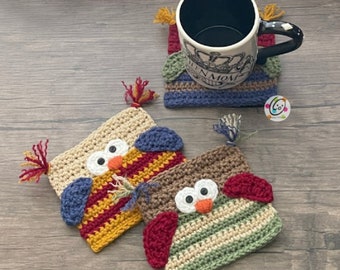 Whoooz Mug Rug Crochet Pattern