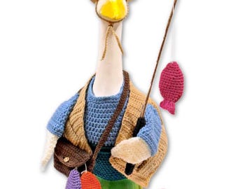 Fisherman Goose Big-23” and 28" Goose Costume Crochet Pattern