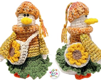 Mini Sweater Set Crochet Pattern. Goose not included.