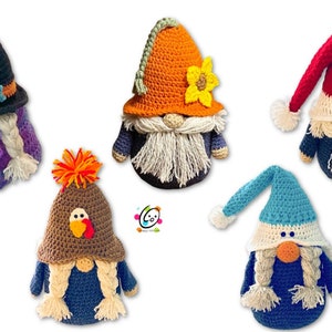 Gnome Wears Many Hats Crochet Pattern