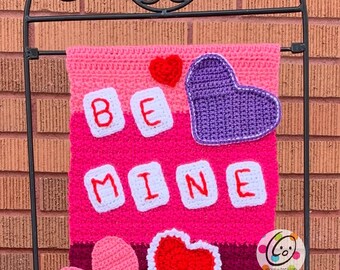Love Flag Wall hanging Crochet Pattern
