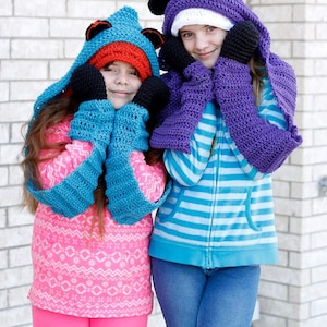 Hooded Bear Scarf Crochet PATTERN
